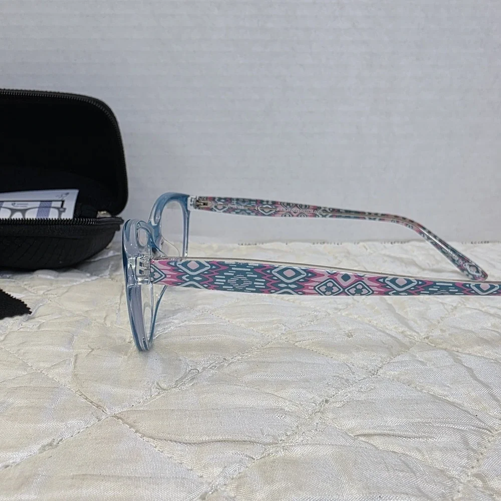 ProEyes Aries Progressive Multifocal Reading Glasses Cat Eye Blue Aztec Frame